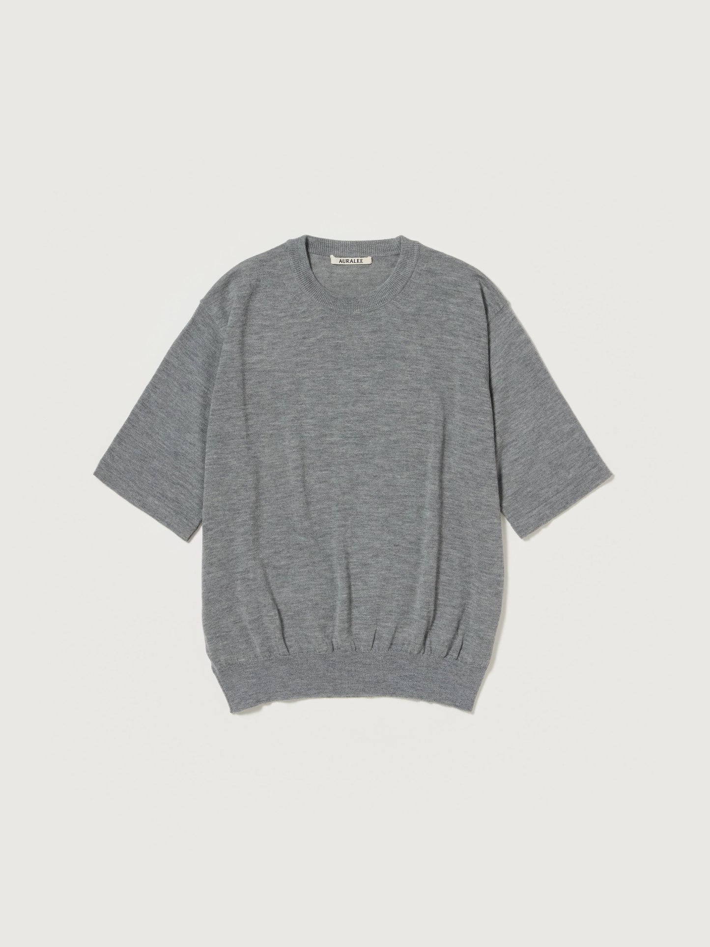 AURALEE HARD TWIST CASHMERE KNIT TEE