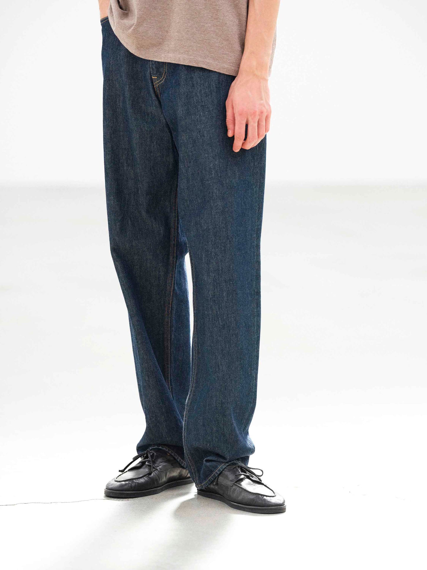 AURALEE HARD TWIST DENIM WIDE PANTS
