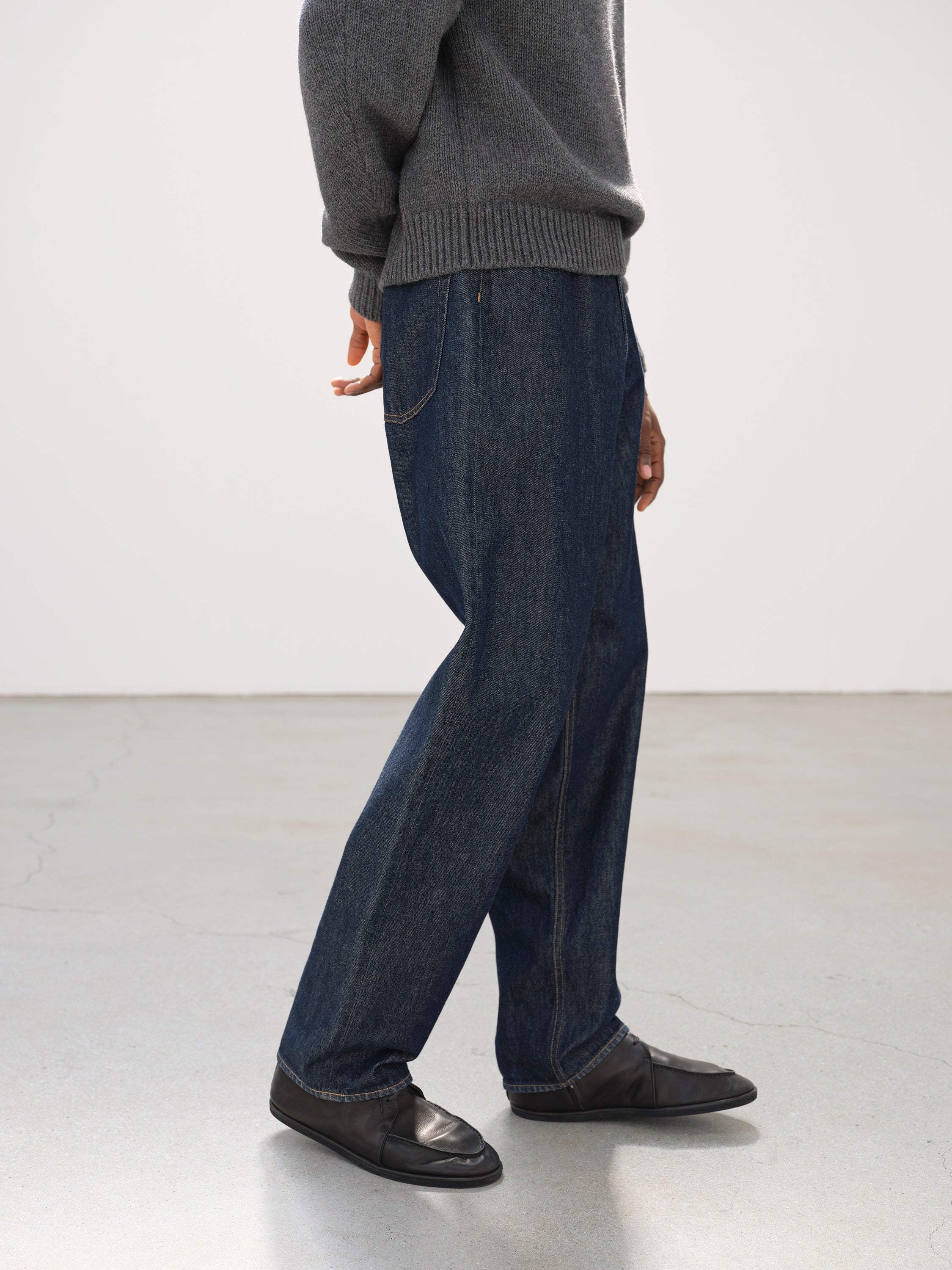 AURALEE HARD TWIST DENIM WIDE PANTS