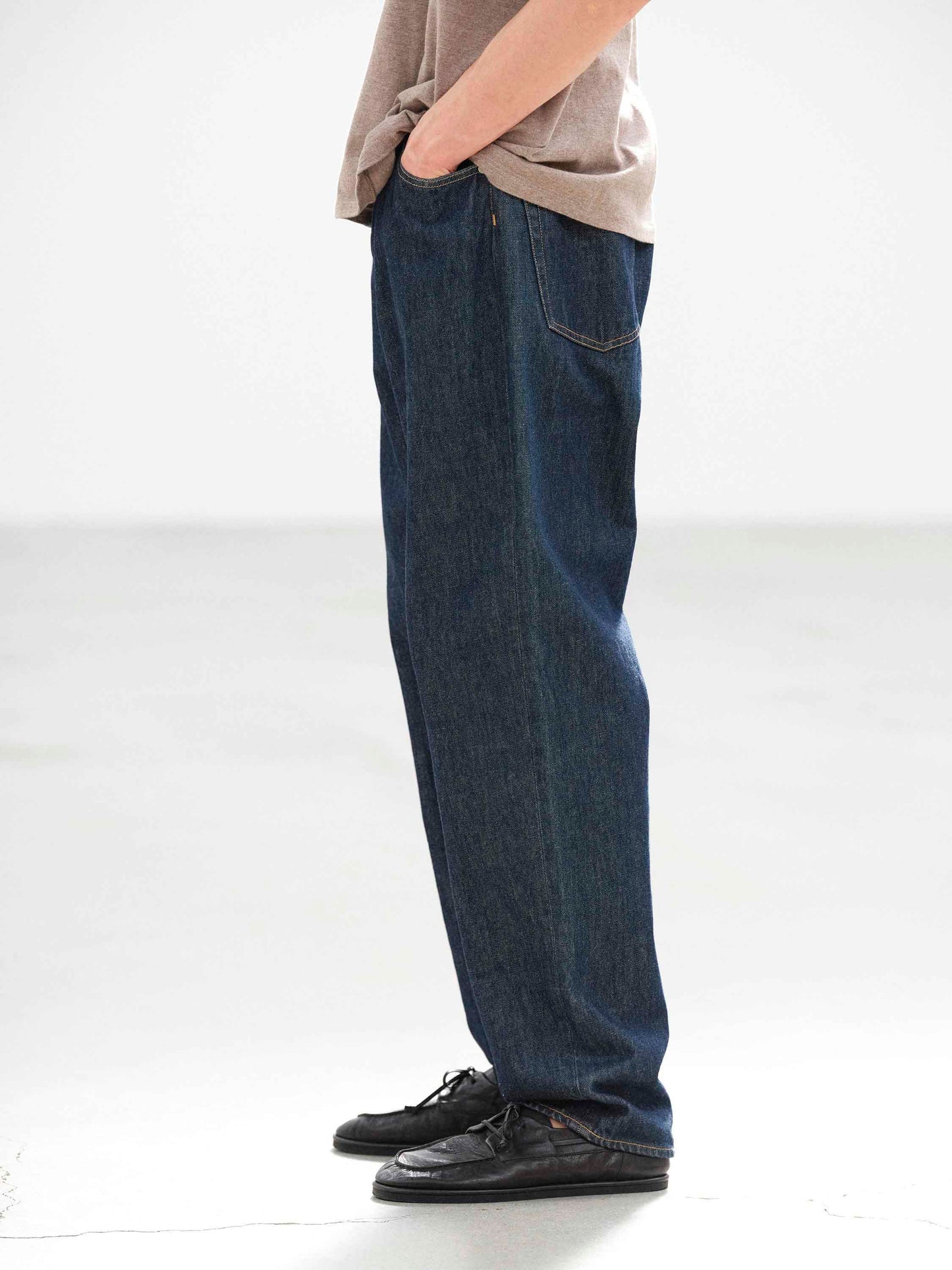AURALEE HARD TWIST DENIM WIDE PANTS