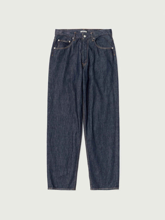 AURALEE HARD TWIST DENIM WIDE PANTS