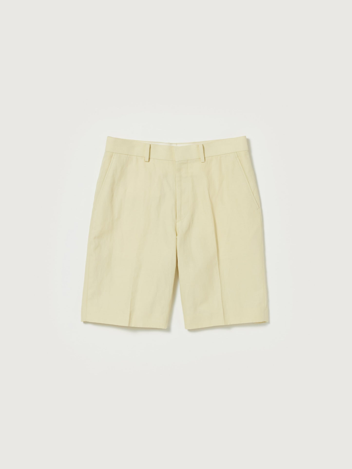 AURALEE HARD TWIST FINX LINEN CHINO SHORTS