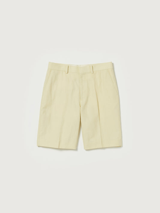 AURALEE HARD TWIST FINX LINEN CHINO SHORTS