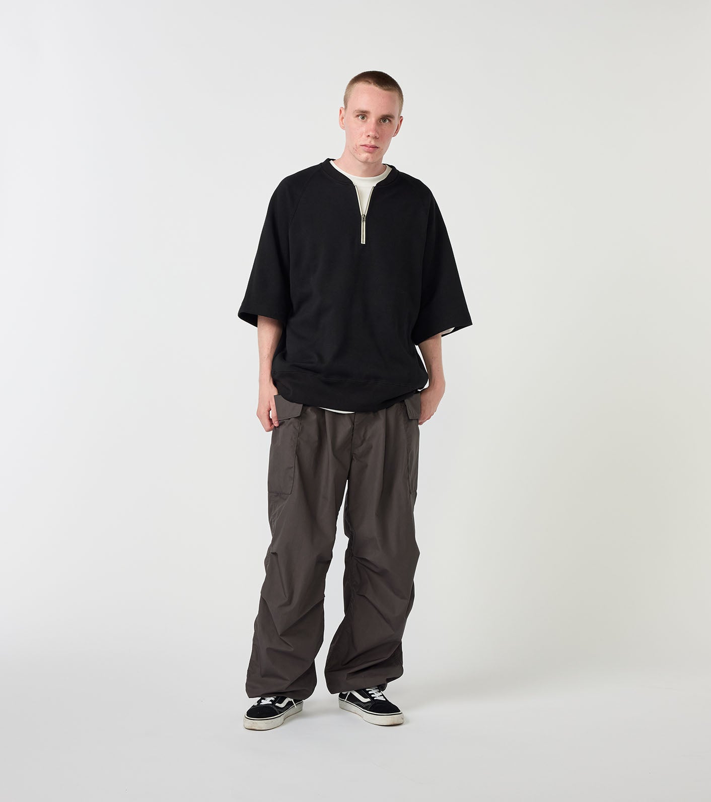 nanamica Harf Zip Sweat