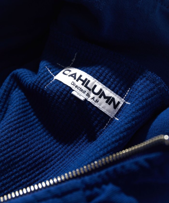 CAHLUMN Heavy Weight Jersey Thermal Lined 3/4 Zip Cadet Collar Shirt