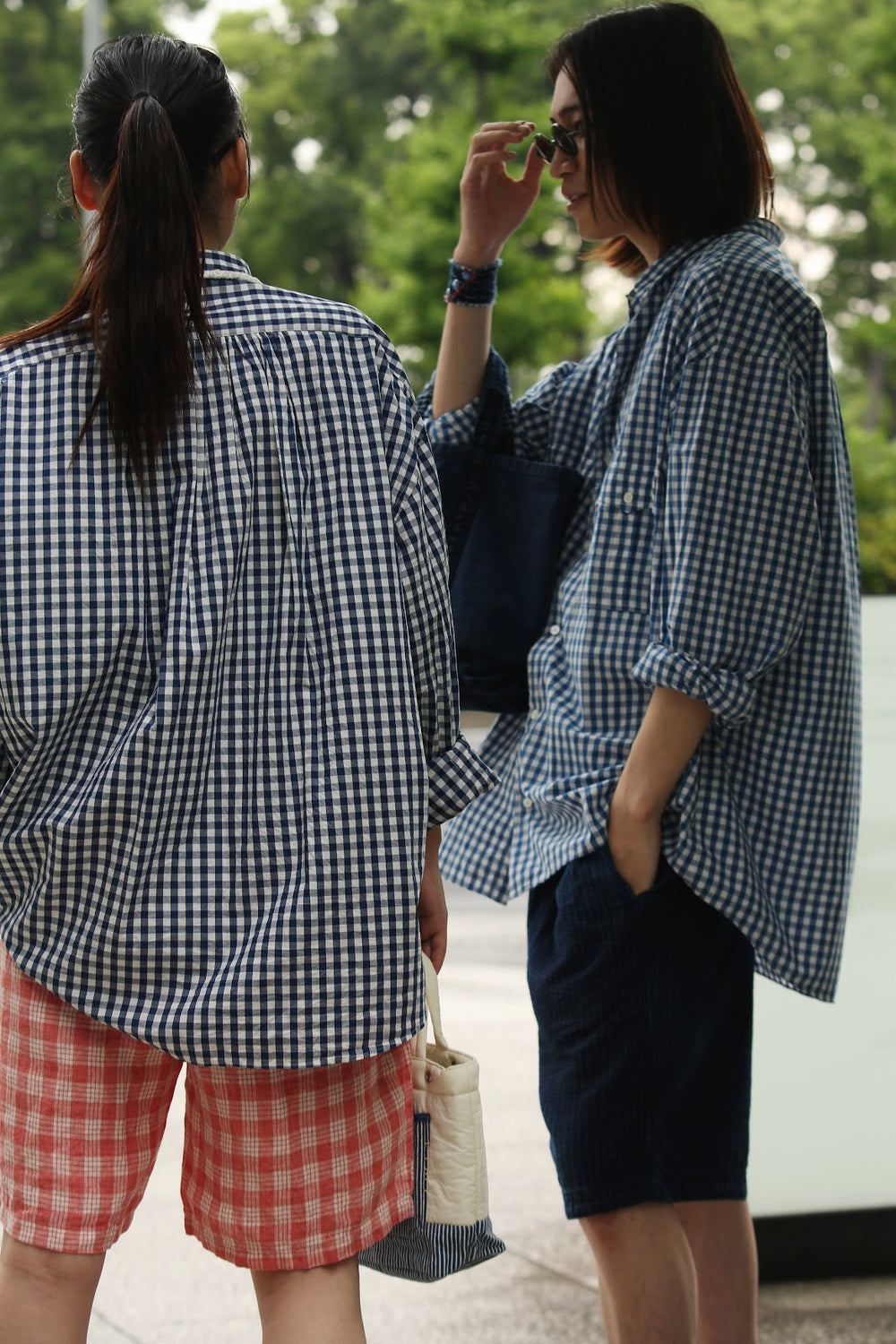 トップス PORTER CLASSIC ROLLUP GINGHAM CHECKSHIRT Porter Classic ROLL UP GINGHAM CHECK SHIRT – unexpected store