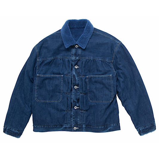 Porter Classic STEINBECK DENIM BOA JACKET