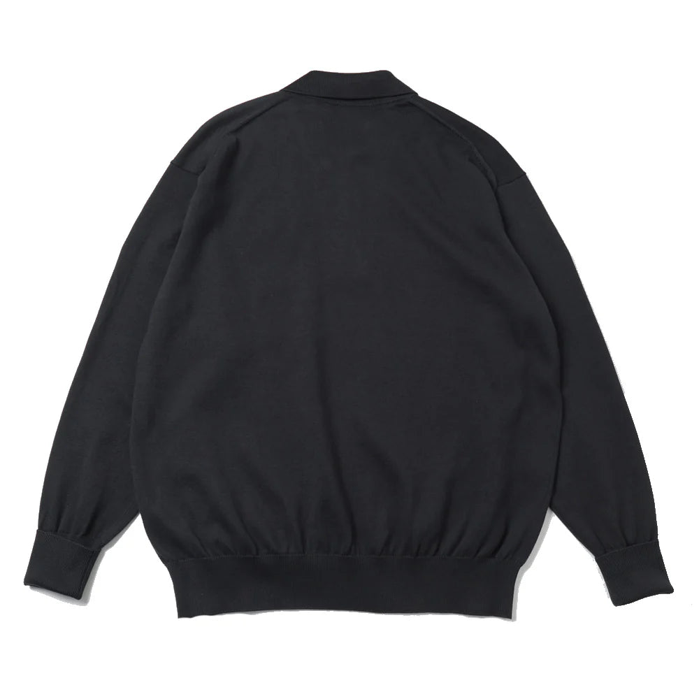 A.PRESSE Cotton Knit L/S Polo Shirts
