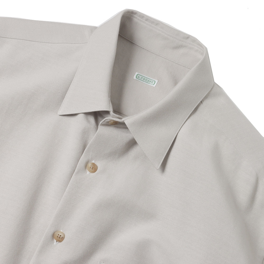 A.PRESSE Silk Cotton Oxford Regular Collar Shirt A.PRESSE Silk Cotton Oxford Regular Collar Shirt