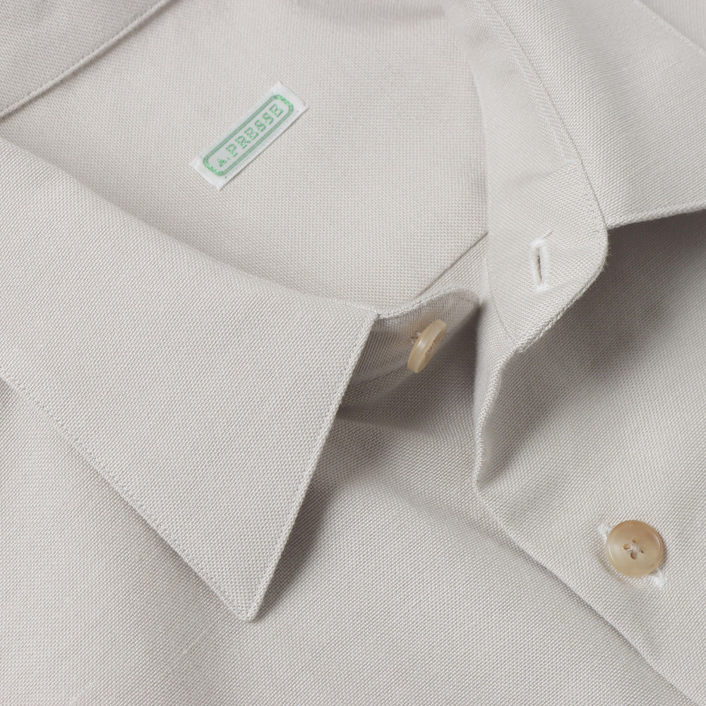 A.PRESSE Silk Cotton Oxford Regular Collar Shirt A.PRESSE Silk Cotton Oxford Regular Collar Shirt