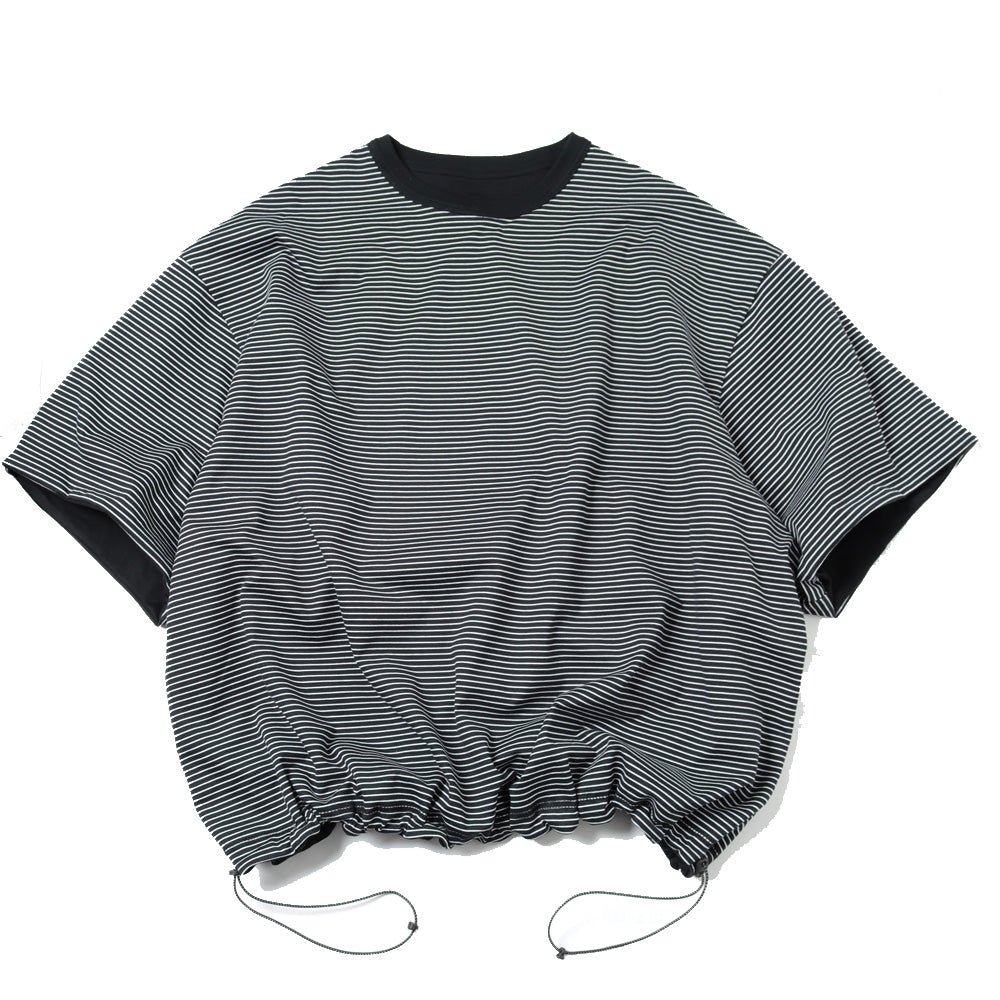 is-ness REVERSIBLE BALLOON BORDER T-SHIRT