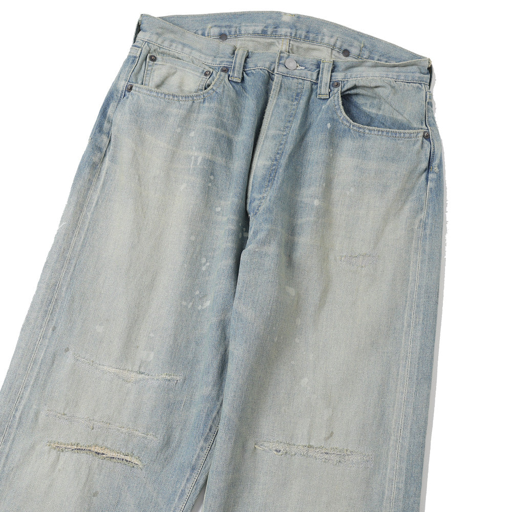 A.PRESSE No.37 Washed Wide Denim Pants (BLEACH)