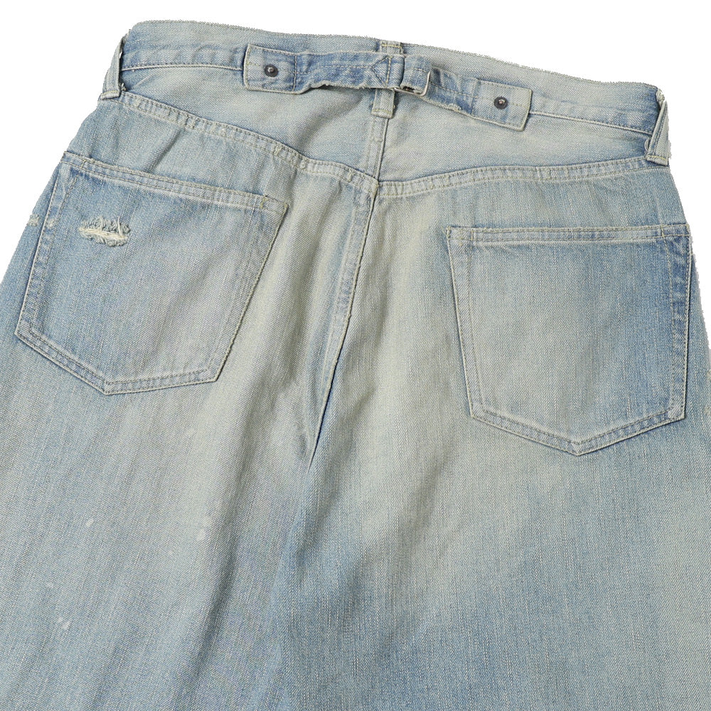 A.PRESSE No.37 Washed Wide Denim Pants (BLEACH)