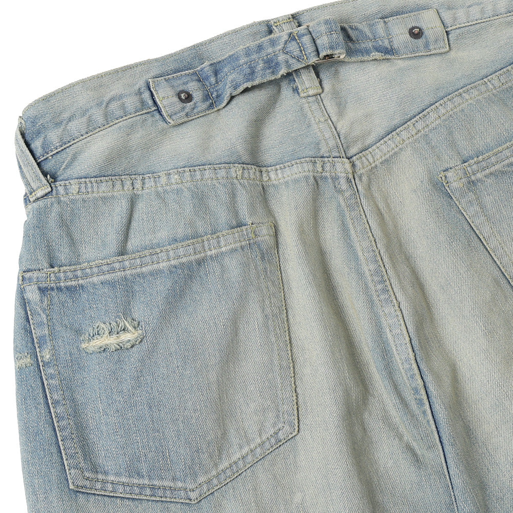 A.PRESSE No.37 Washed Wide Denim Pants (BLEACH)
