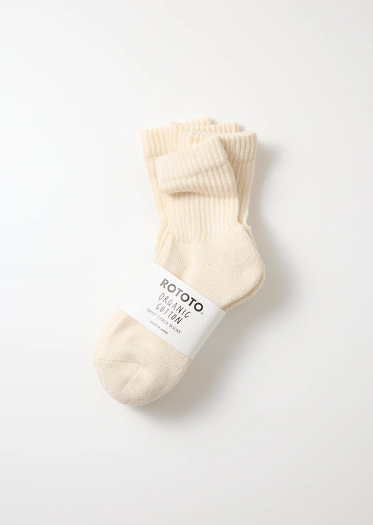 RoToTo ORGANIC DAILY 3 PACK MINI CREW SOCKS