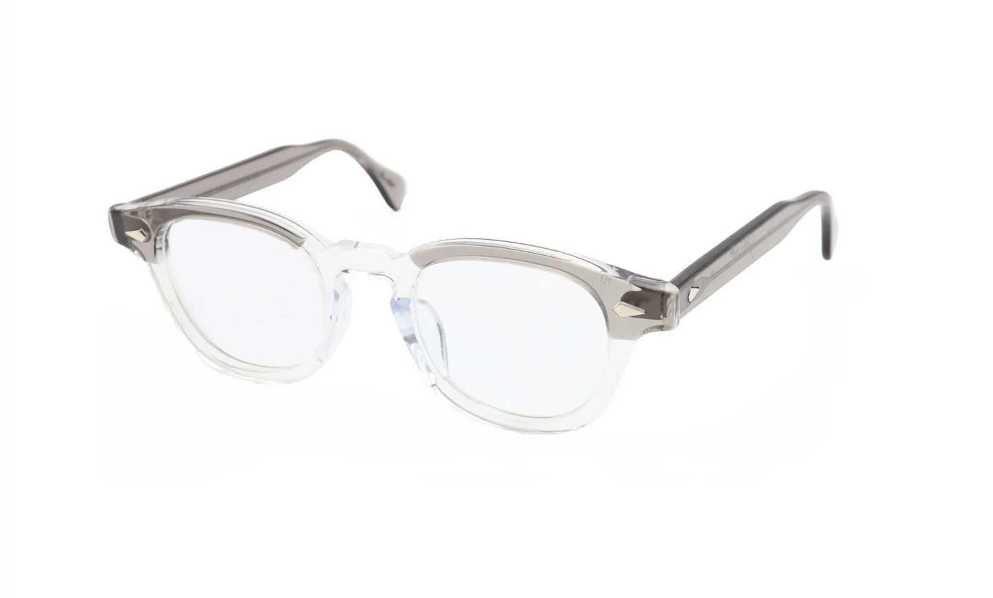 JULIUS TART OPTICAL AR Eyeglass Frame Grey Crystal Brow