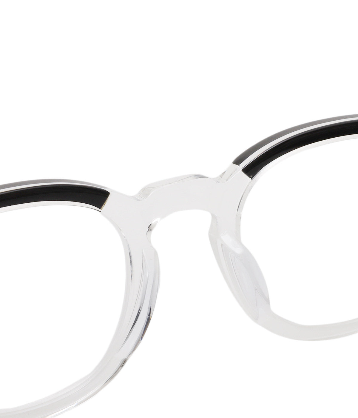 JULIUS TART OPTICAL AR Gold Edition Eyeglass Frame Black Clear Brow
