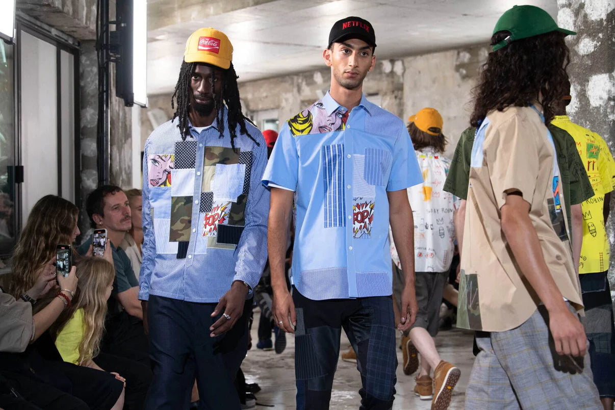 Junya Watanabe Man MIX Roy Lichtenstain Patchwork Shirt