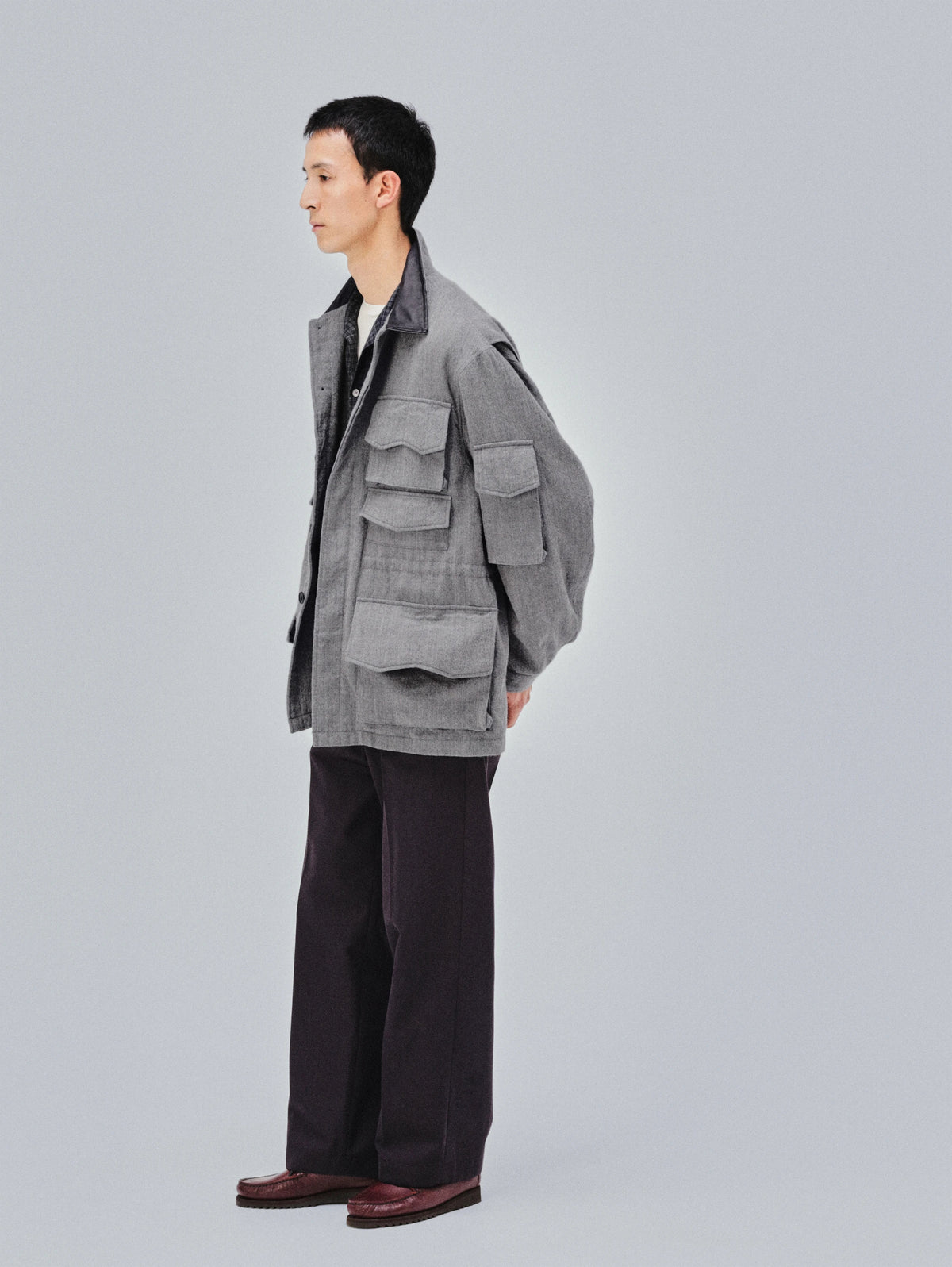 KAPTAIN SUNSHINE Wool Herringbone Explorer Jacket