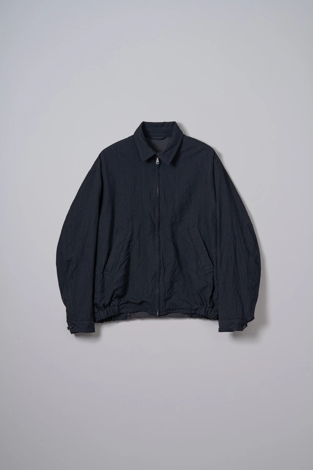 KAPTAIN SUNSHINE Wool Stripe Zip Blouson
