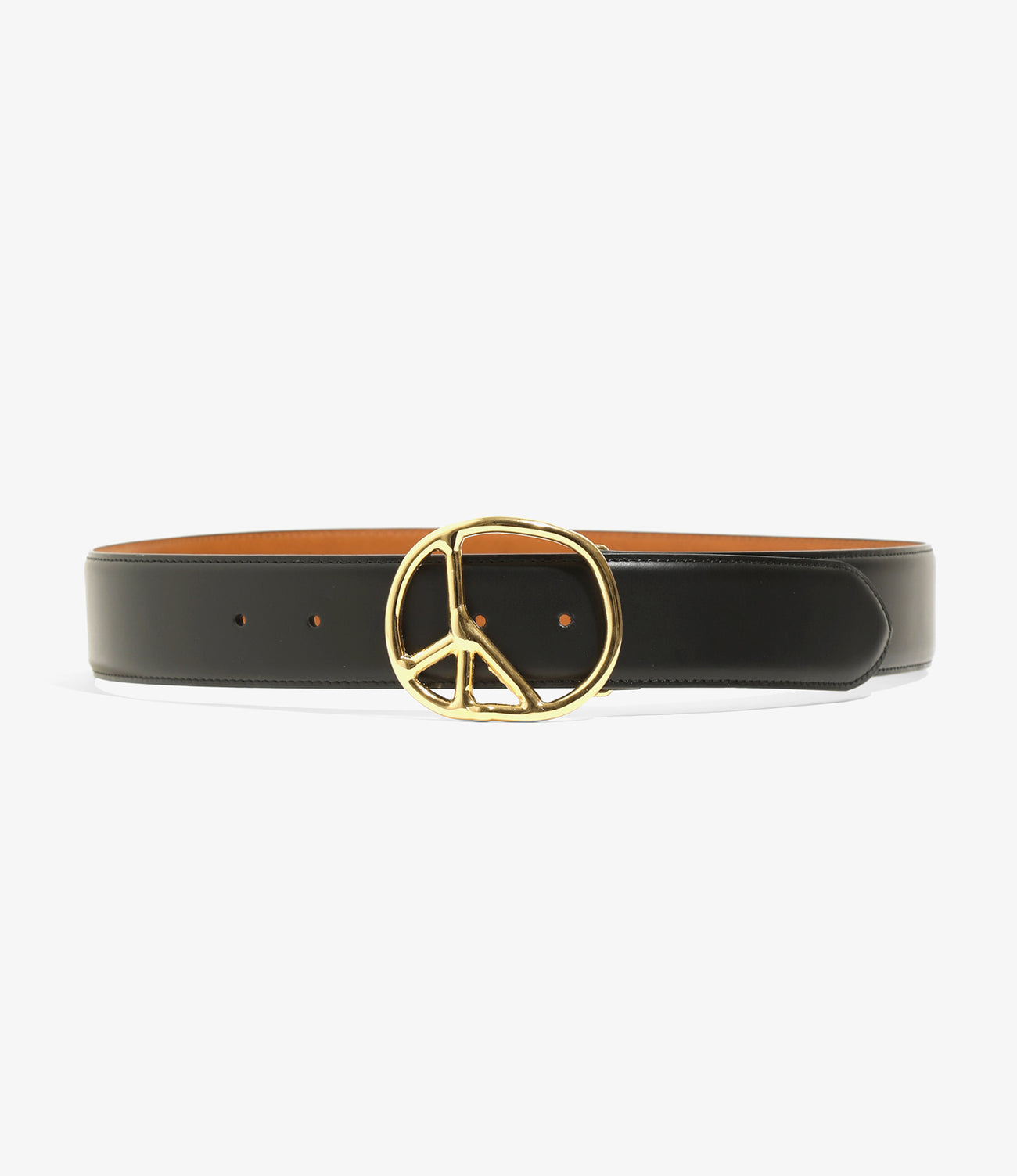 Needles Peace Buckle Belt - Steer Lthr.