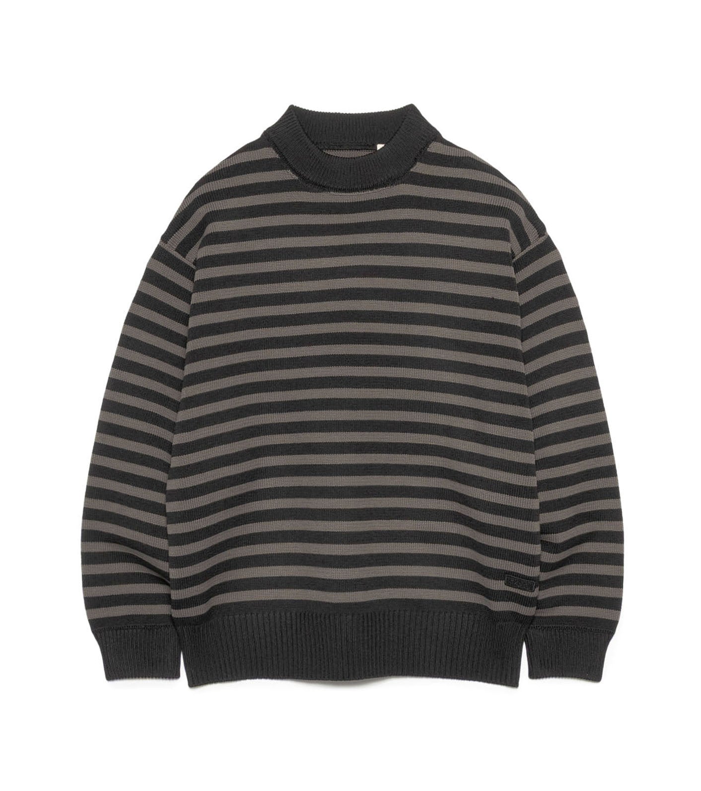 nanamica Mock Neck Stripe Sweater