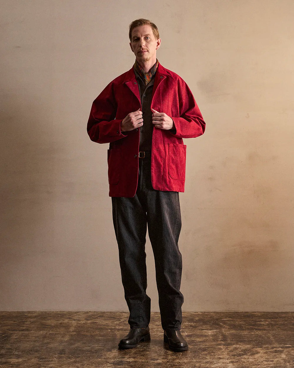 NICENESS LENNOX Bleached Faux Suede Raglan Coverall