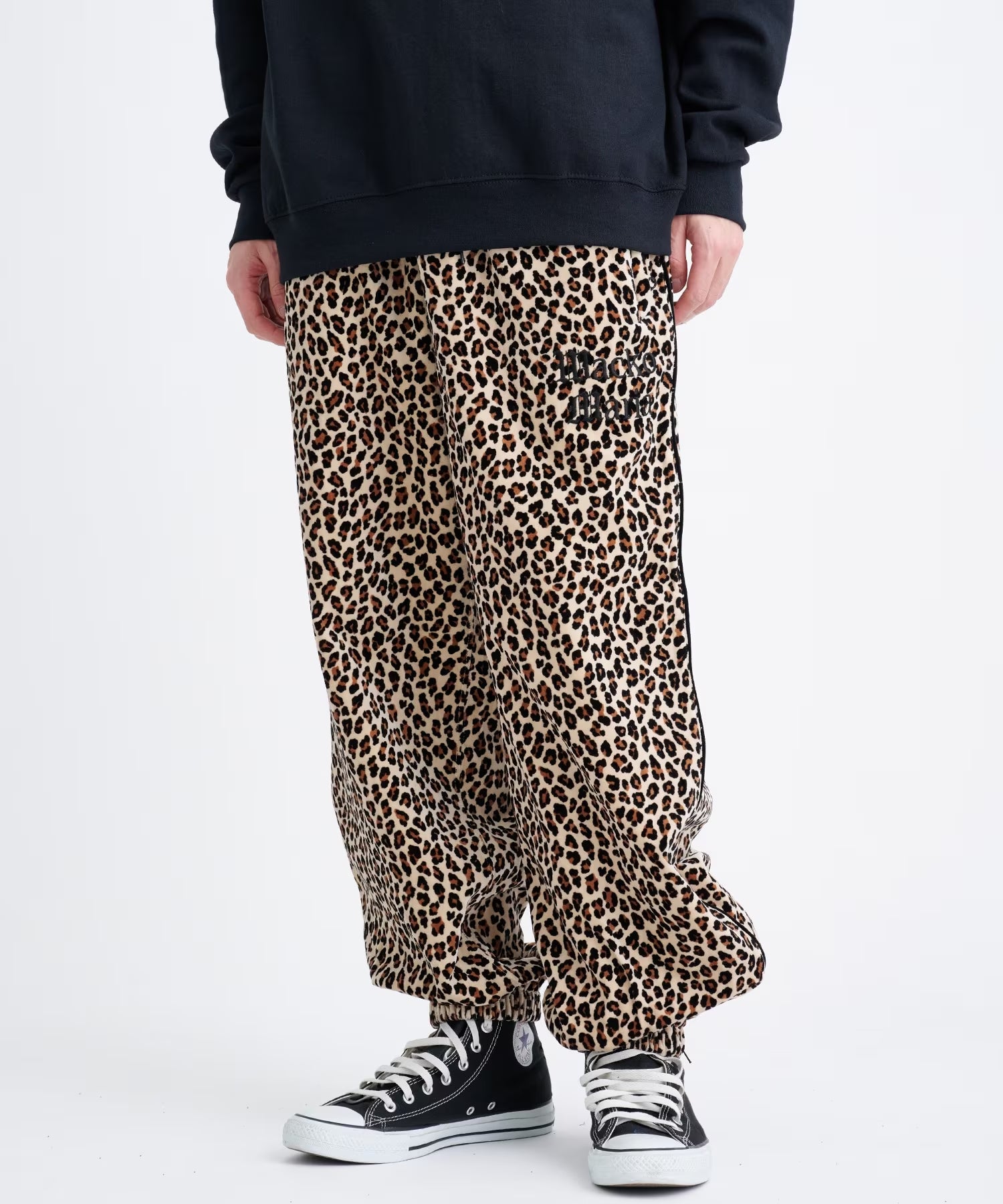 WACKO MARIA LEOPARD VELVET TRACK PANTS