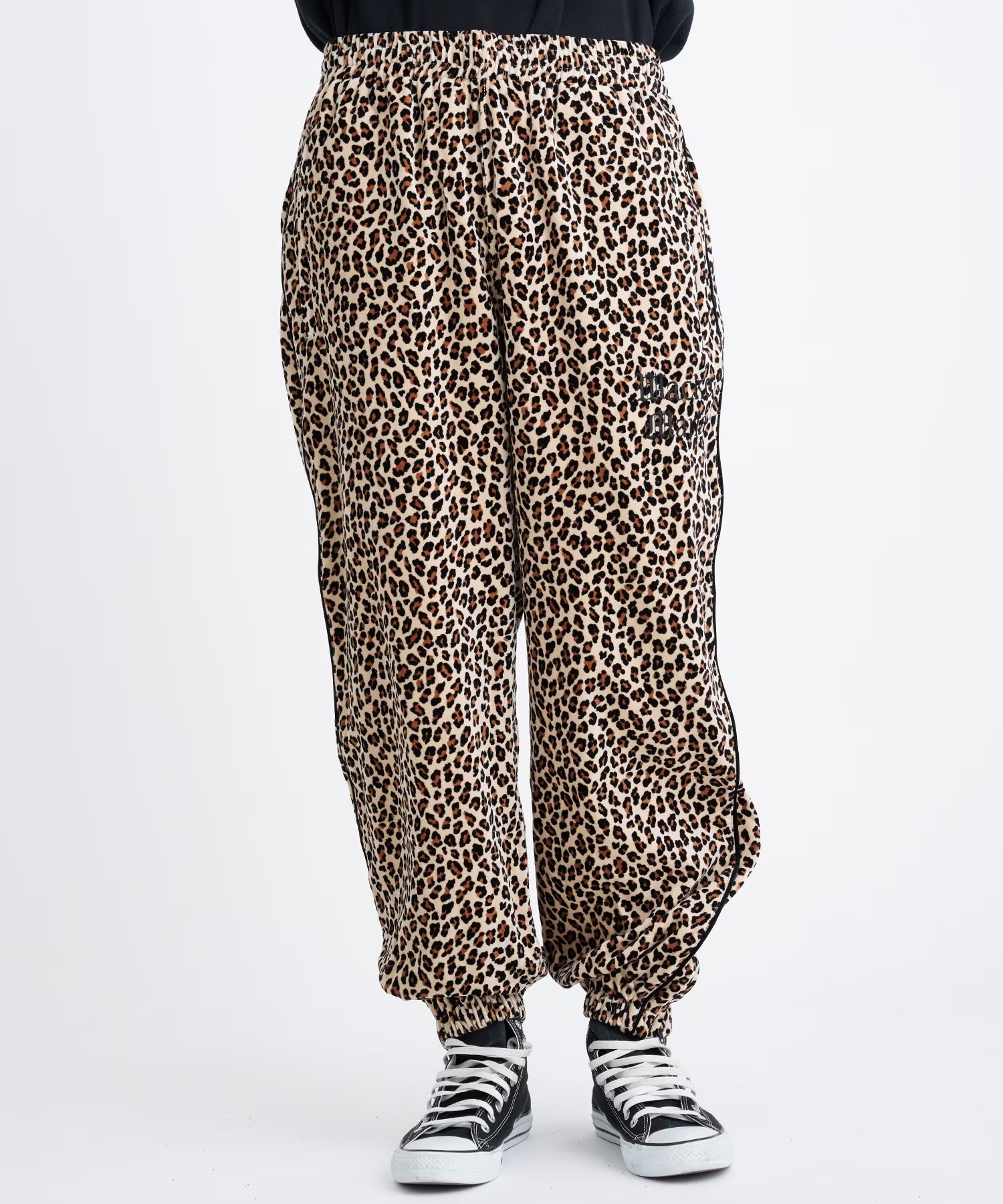 WACKO MARIA LEOPARD VELVET TRACK PANTS