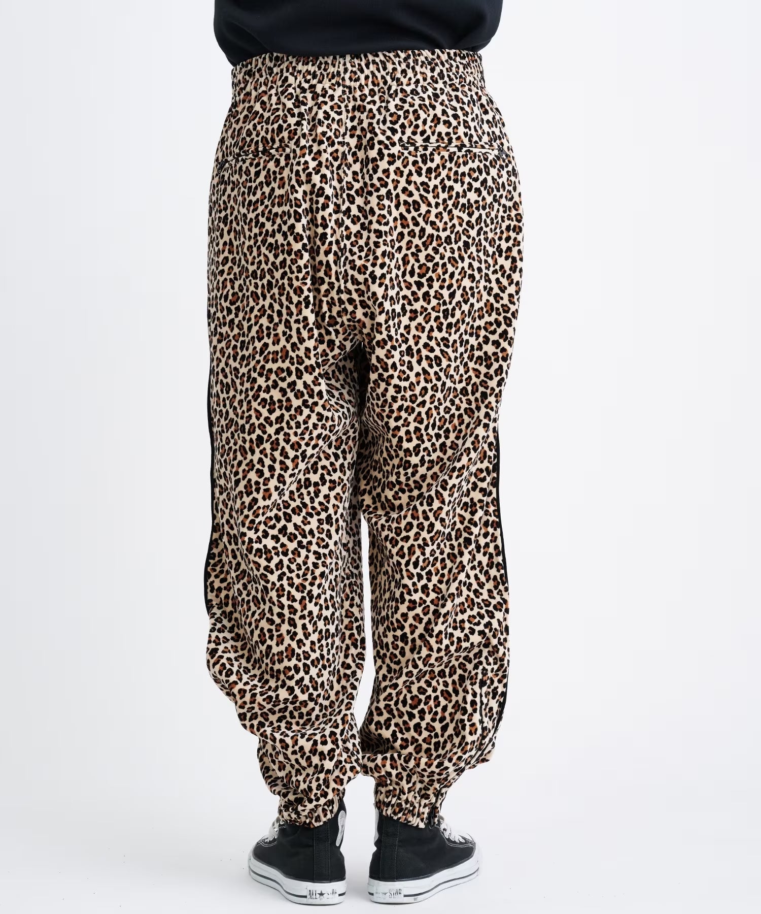 WACKO MARIA LEOPARD VELVET TRACK PANTS