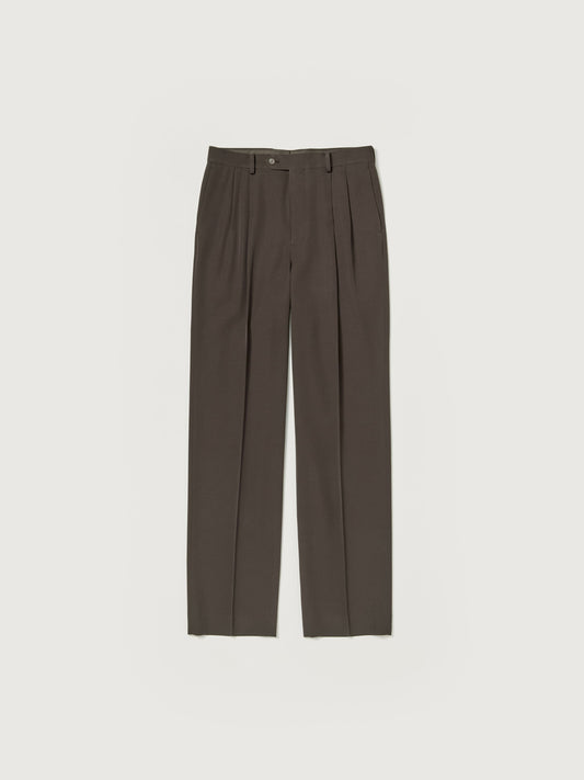 AURALEE LIGHT WOOL MAX GABARDINE TWO-TUCK SLACKS