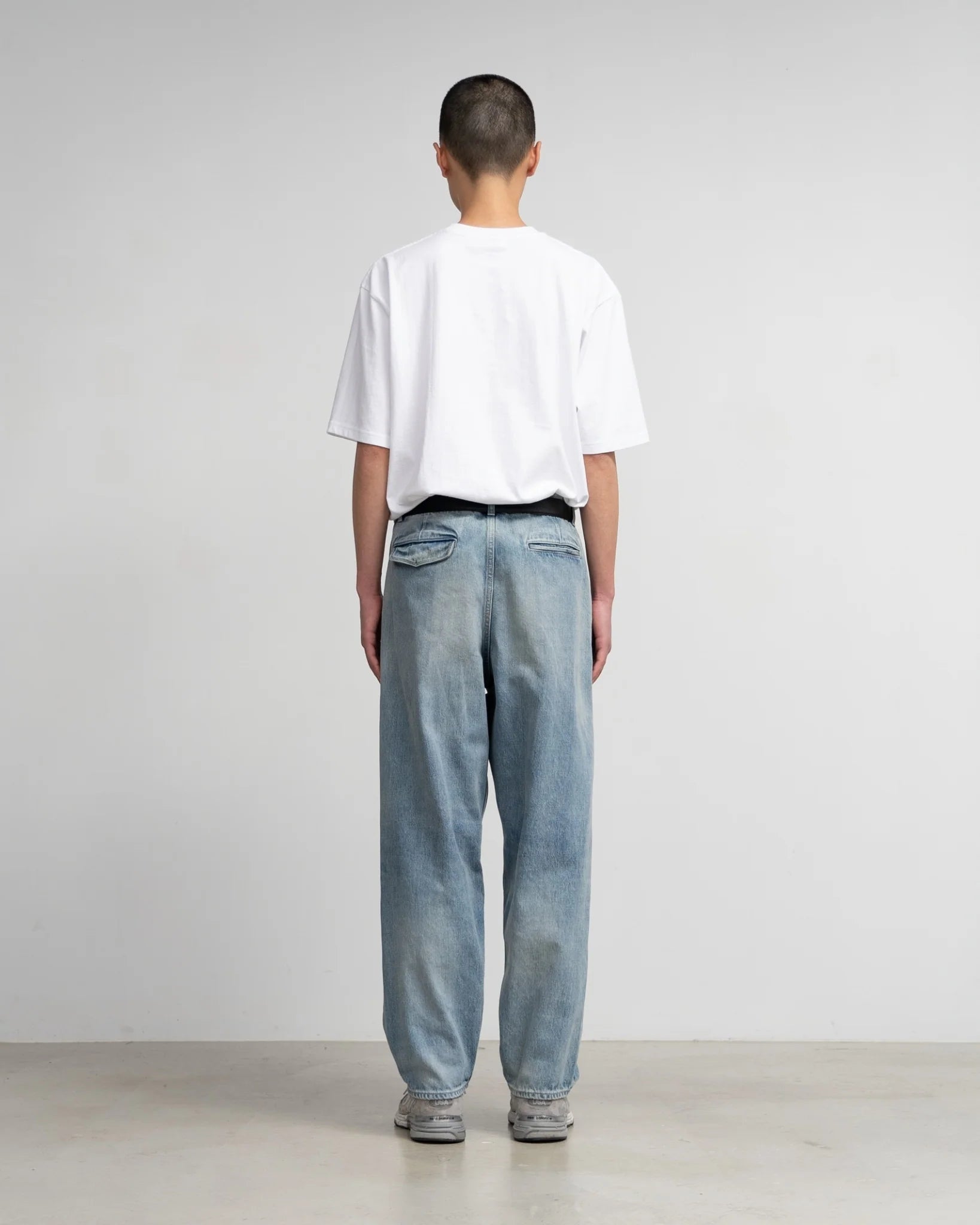 Graphpaper Selvage Denim Two Tuck Tapered Pants - LIGHT FADE