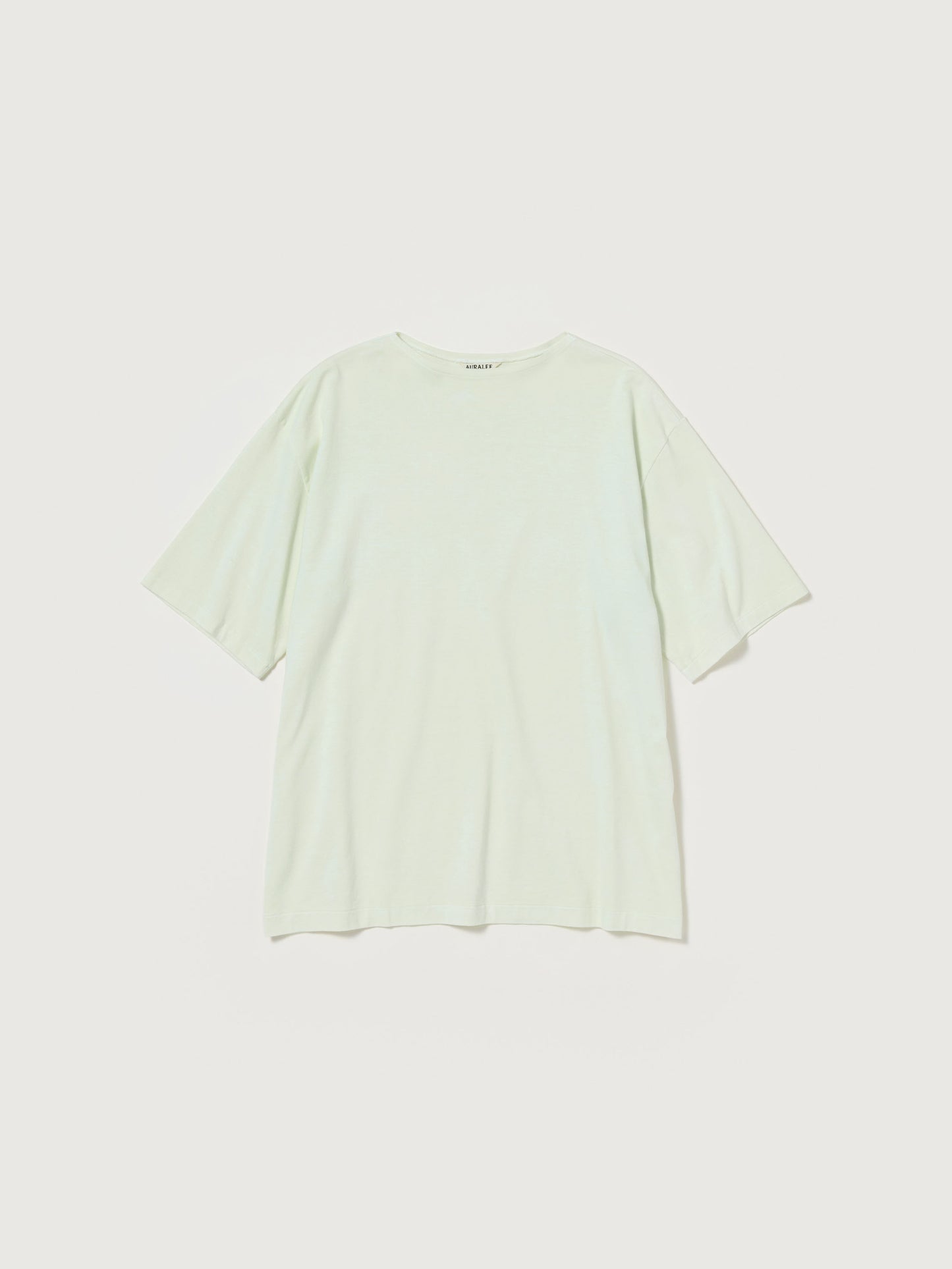 AURALEE LUSTER PLAITING BOAT NECK TEE