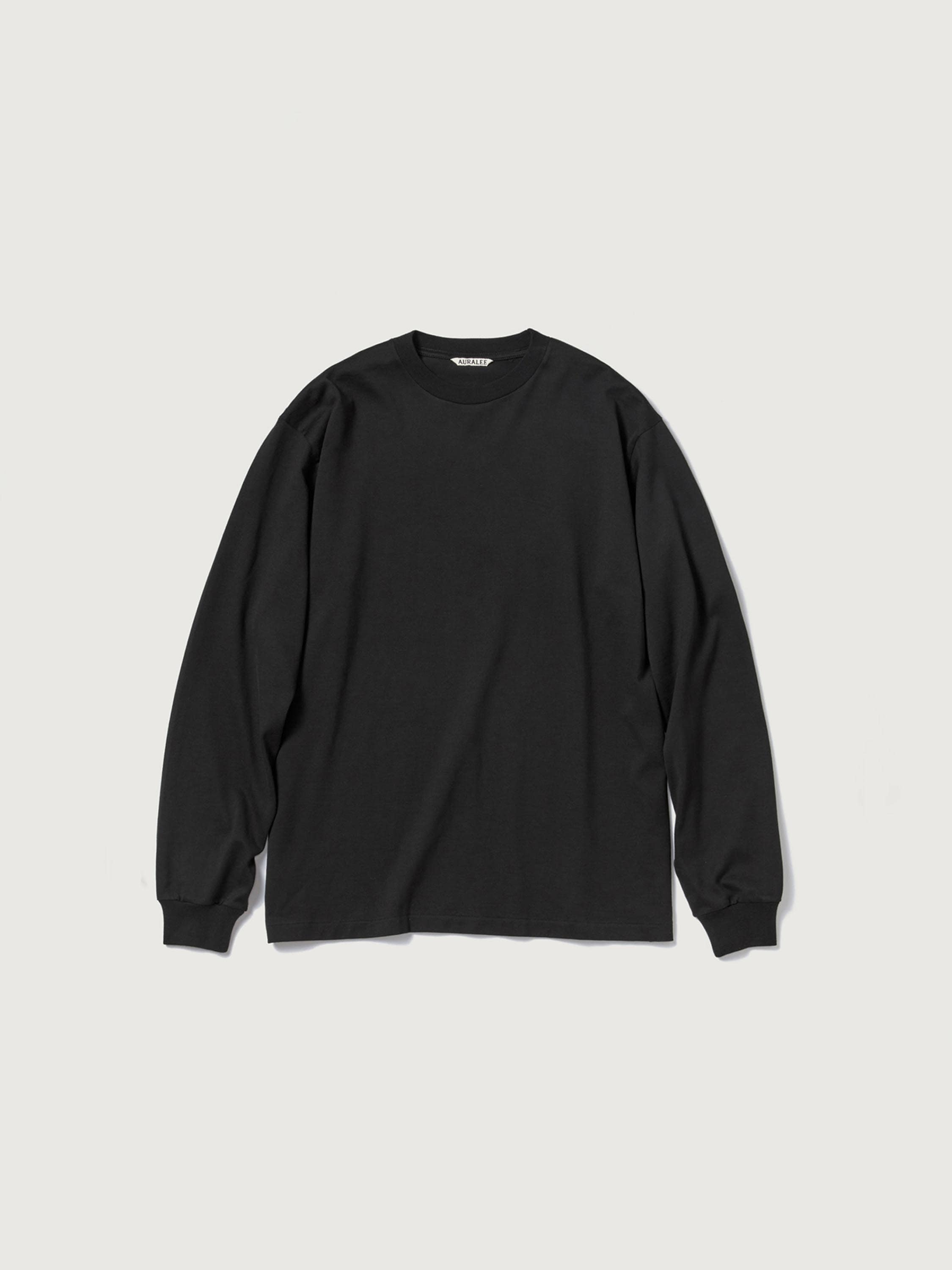 トップス AURALEE / LUSTER PLAITING L/S TEE #BLACK AURALEE LUSTER PLAITING L/S TEE – unexpected store