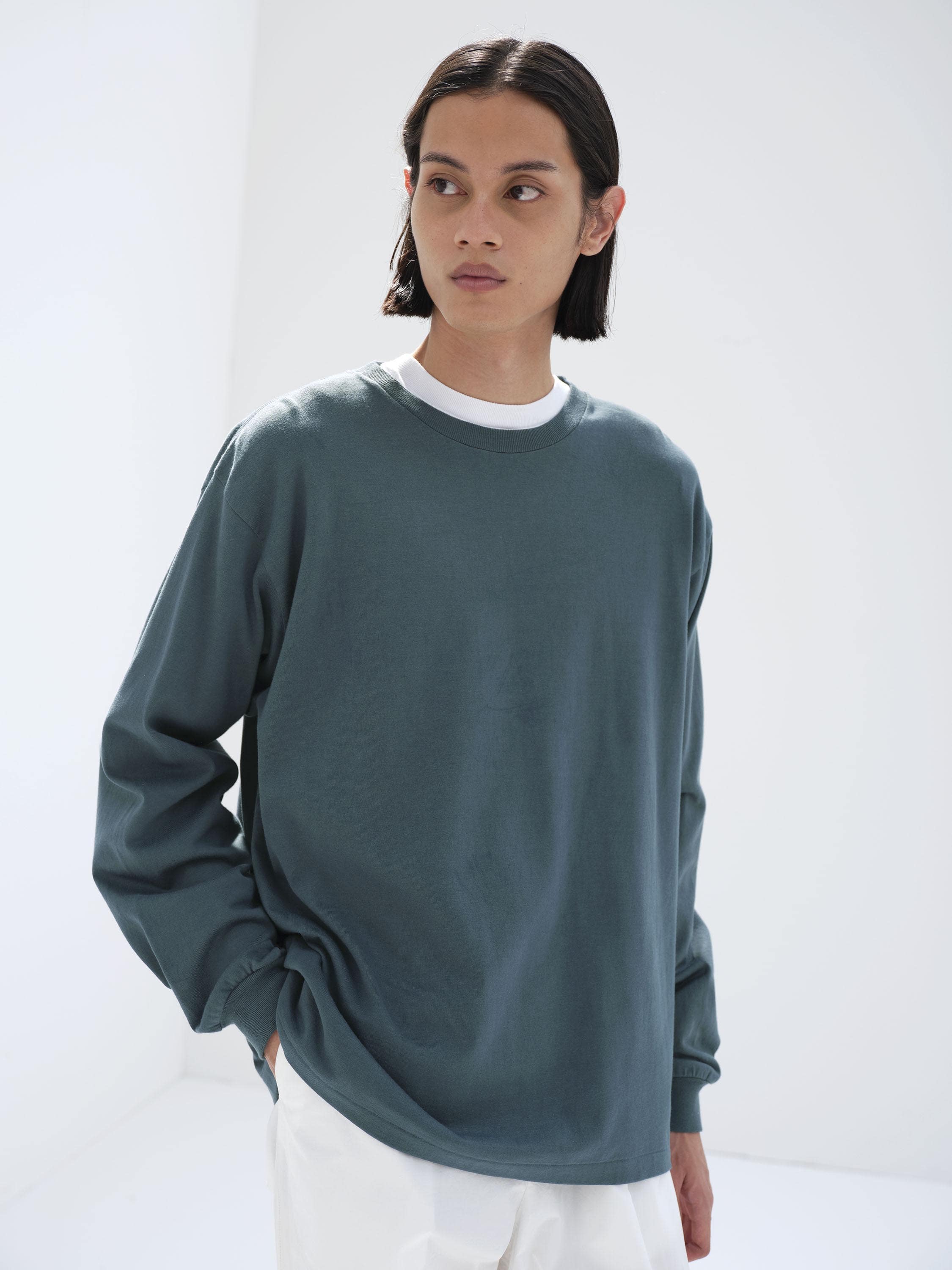 AURALEE LUSTER PLAITING L/S TEE – unexpected store