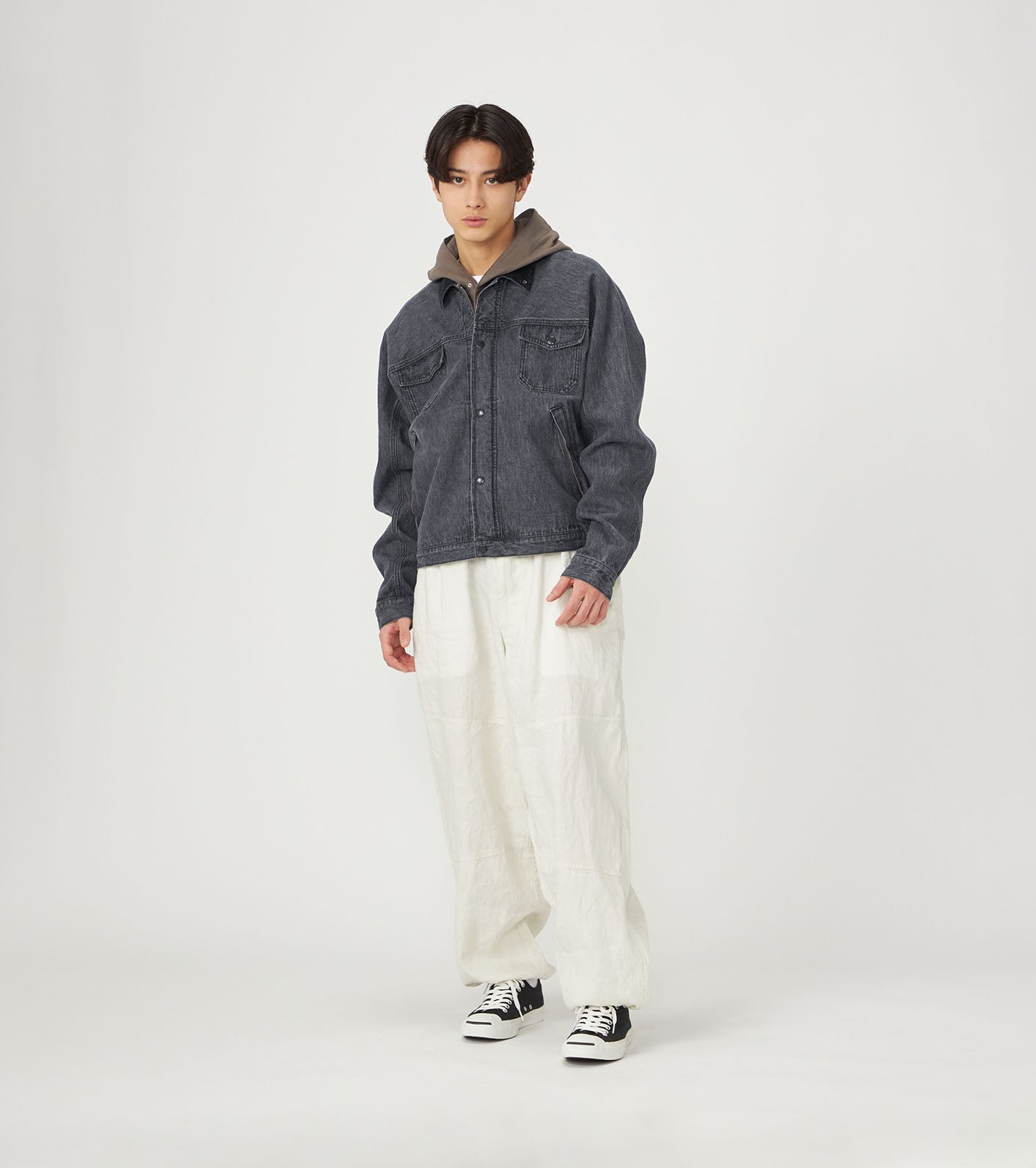 Purple Label Linen Cotton Denim Field Jacket
