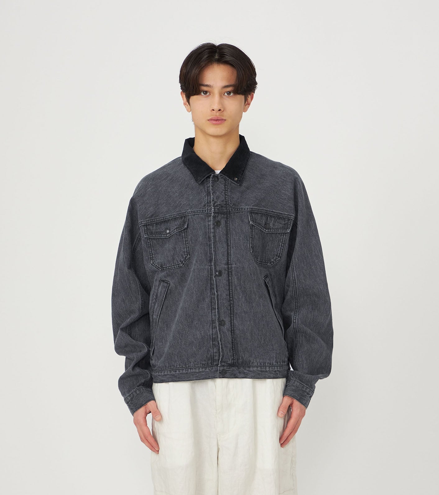 Purple Label Linen Cotton Denim Field Jacket