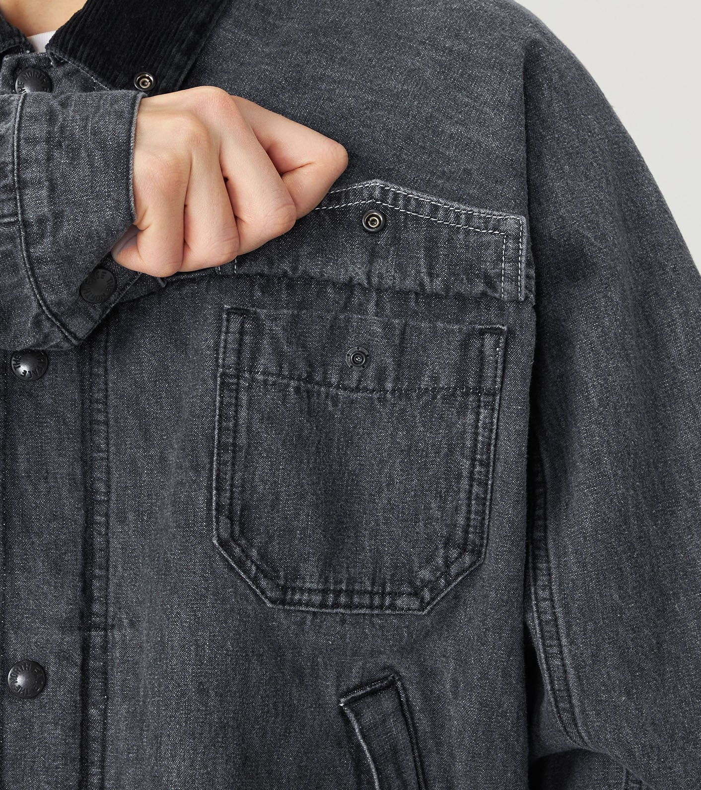 Purple Label Linen Cotton Denim Field Jacket
