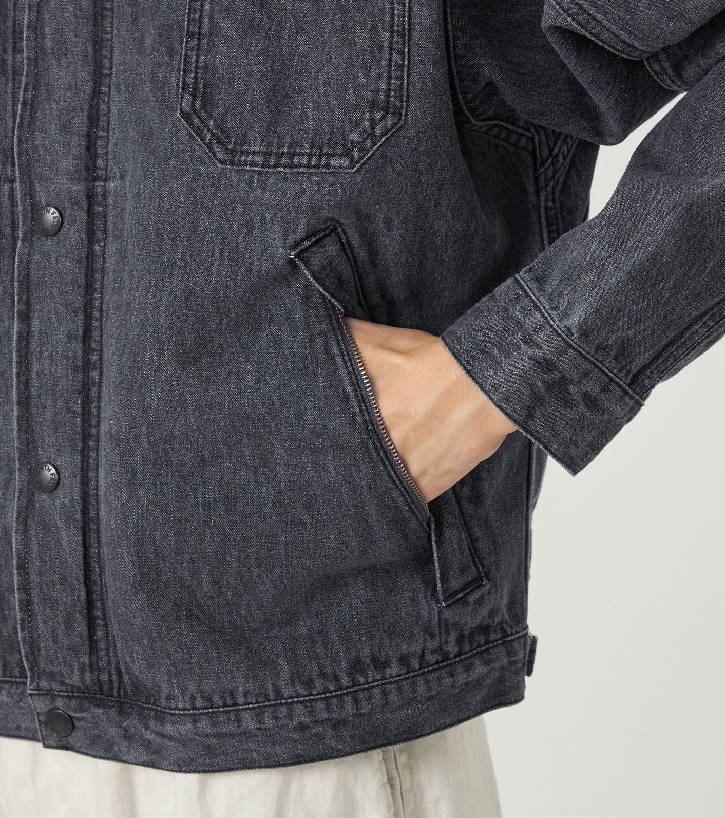 Purple Label Linen Cotton Denim Field Jacket
