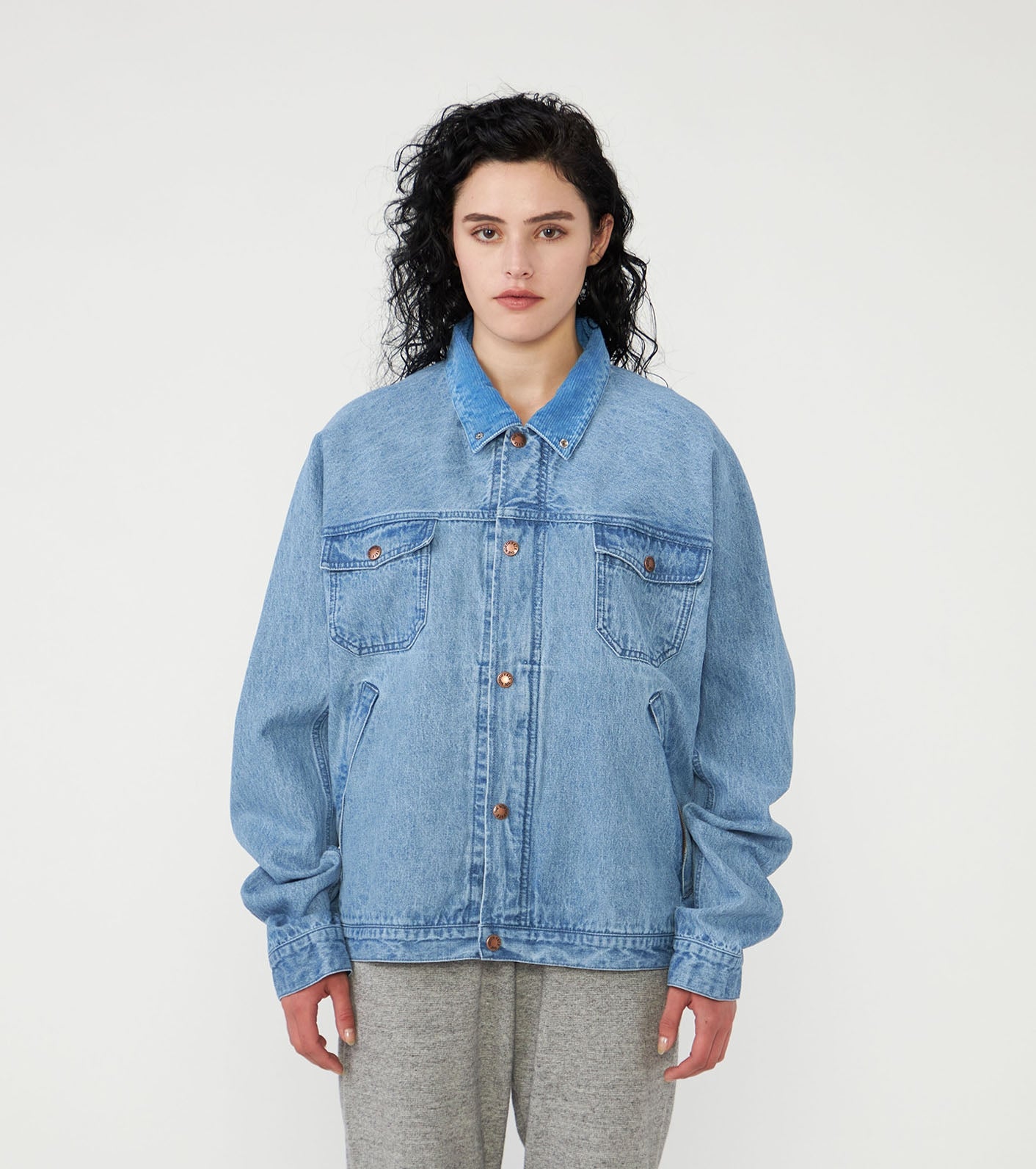 Purple Label Linen Cotton Denim Field Jacket