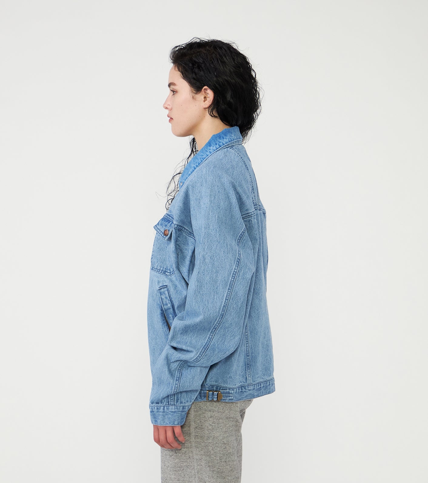 Purple Label Linen Cotton Denim Field Jacket