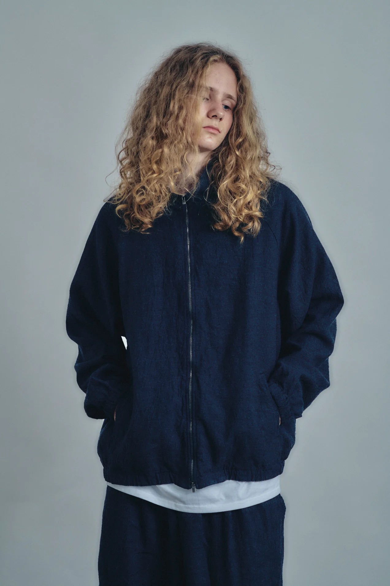 is-ness Linen Track Jacket