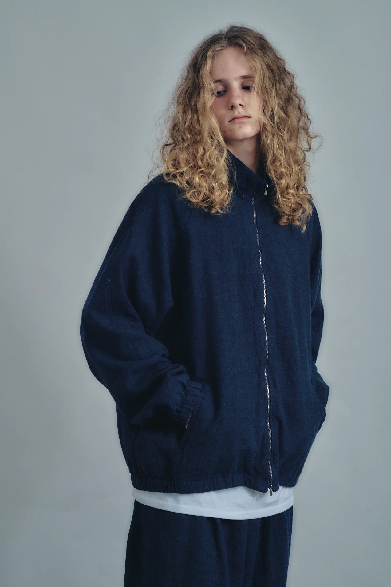 is-ness Linen Track Jacket