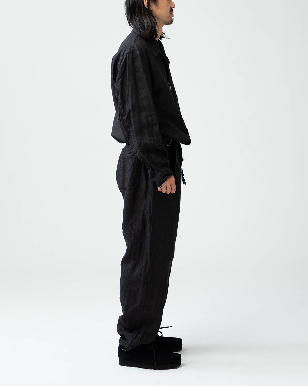 COMOLI Linen Drawstring Trousers