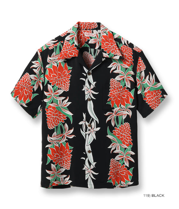 SUN SURF RAYON HAWAIIAN SHIRT “BLOOMS OF TORCH FLOWER”