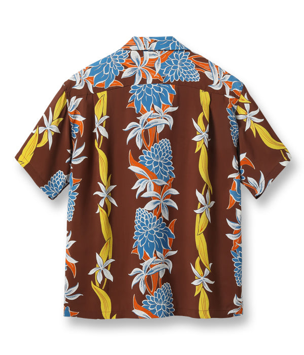 SUN SURF RAYON HAWAIIAN SHIRT “BLOOMS OF TORCH FLOWER