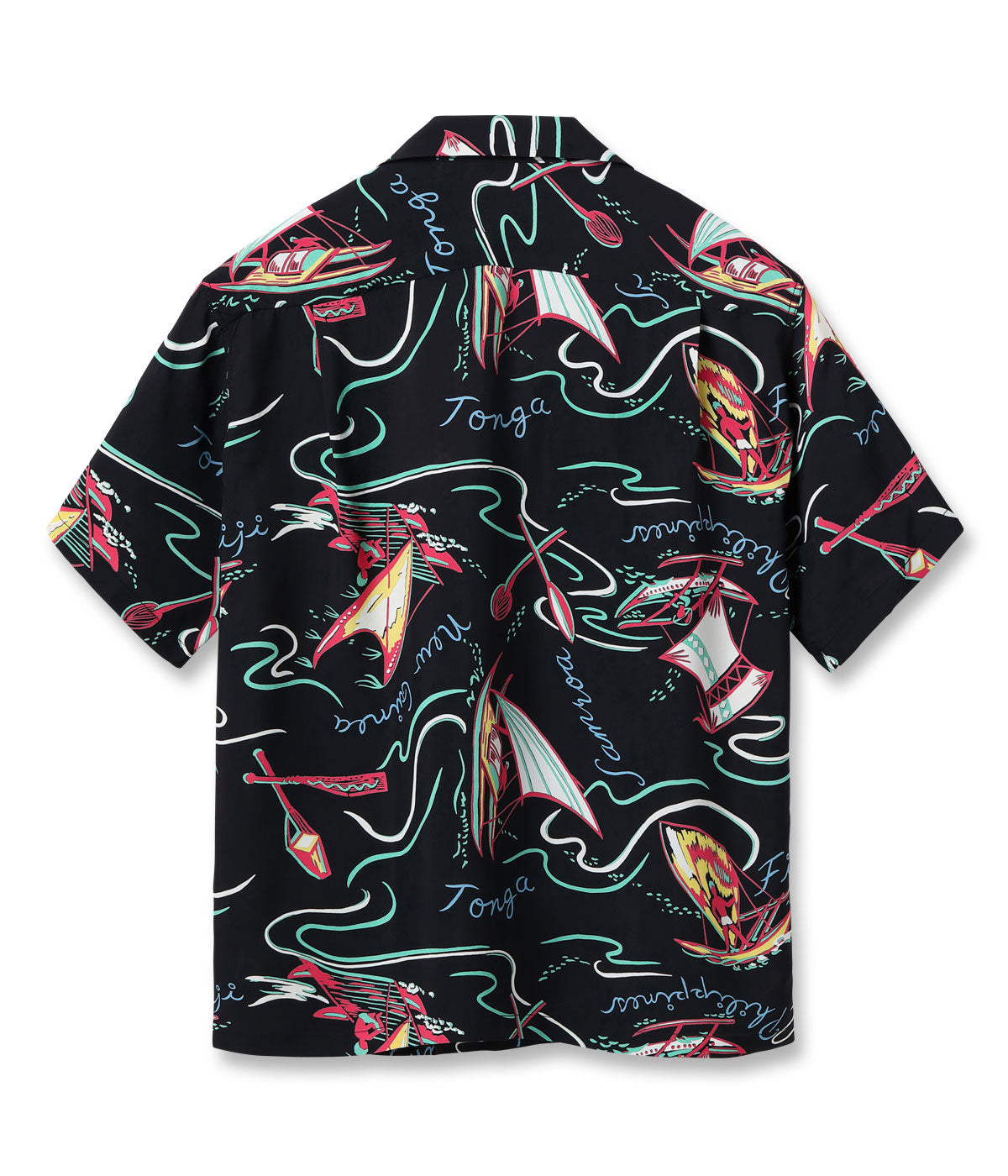 SUN SURF RAYON HAWAIIAN SHIRT “SOUTH SEA OUTRIGGER”