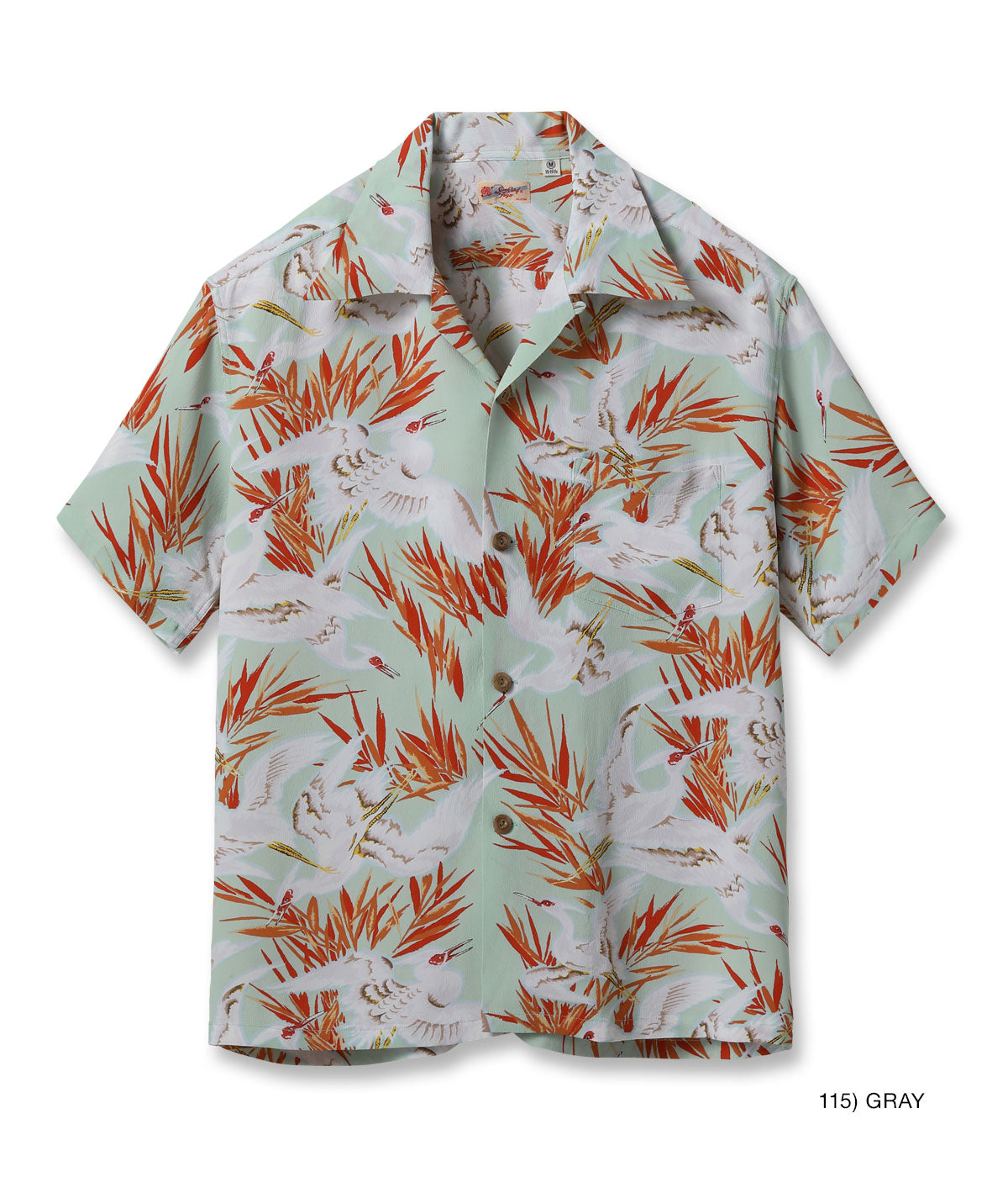 SUN SURF RAYON HAWAIIAN SHIRT “WHITE EGRET”