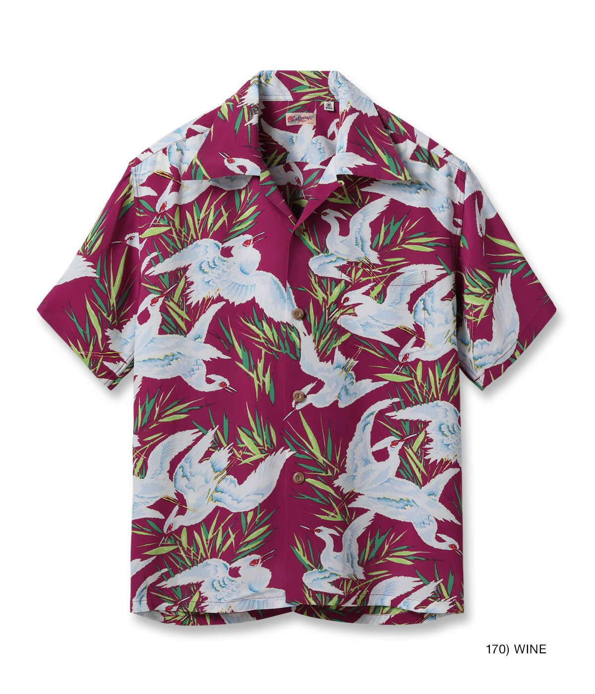 SUN SURF RAYON HAWAIIAN SHIRT “WHITE EGRET”