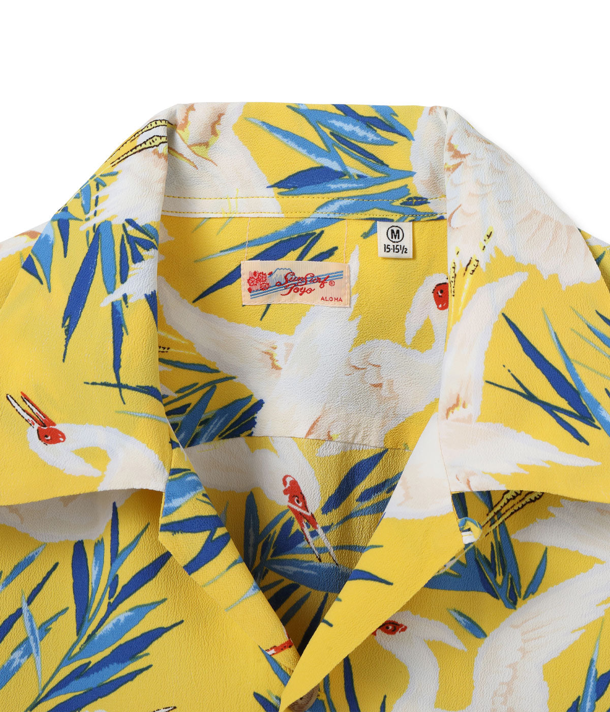 SUN SURF RAYON HAWAIIAN SHIRT “WHITE EGRET”